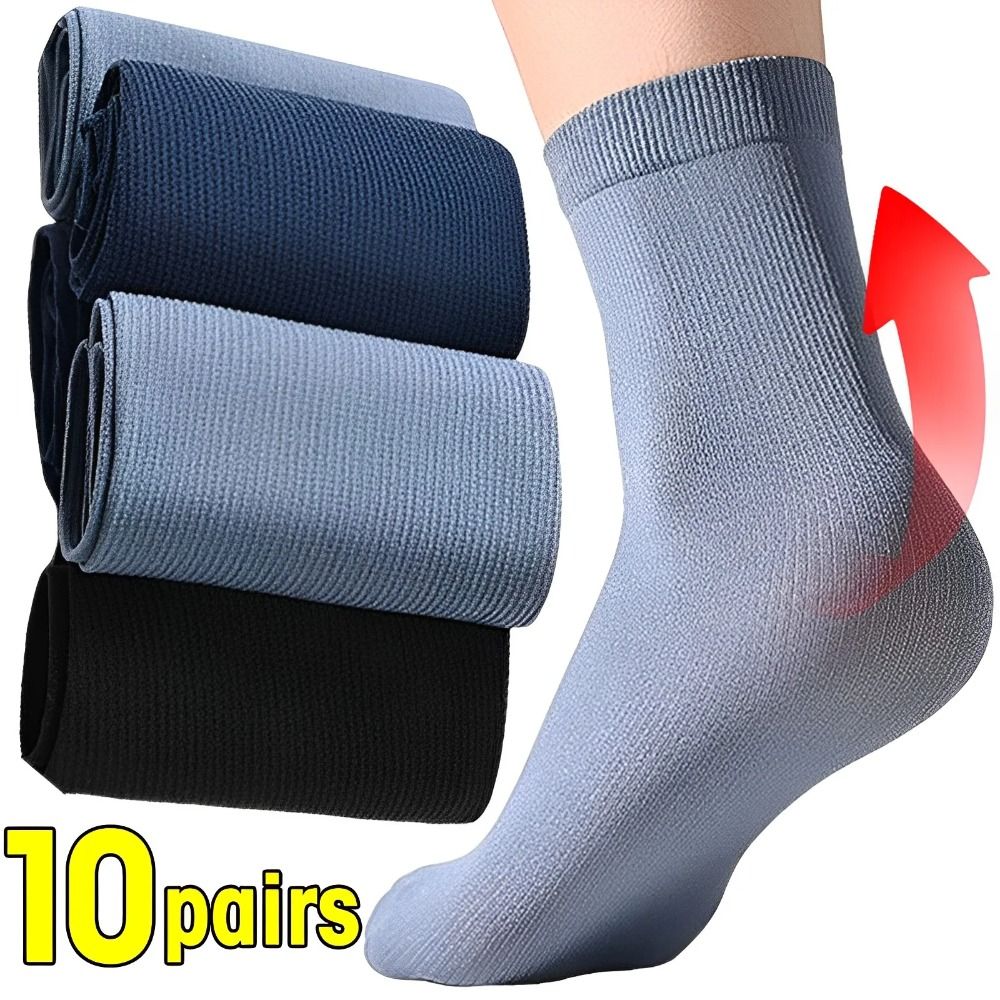 Silk Sock Bamboo - 10pairs New Elastic Breathable Men Ice