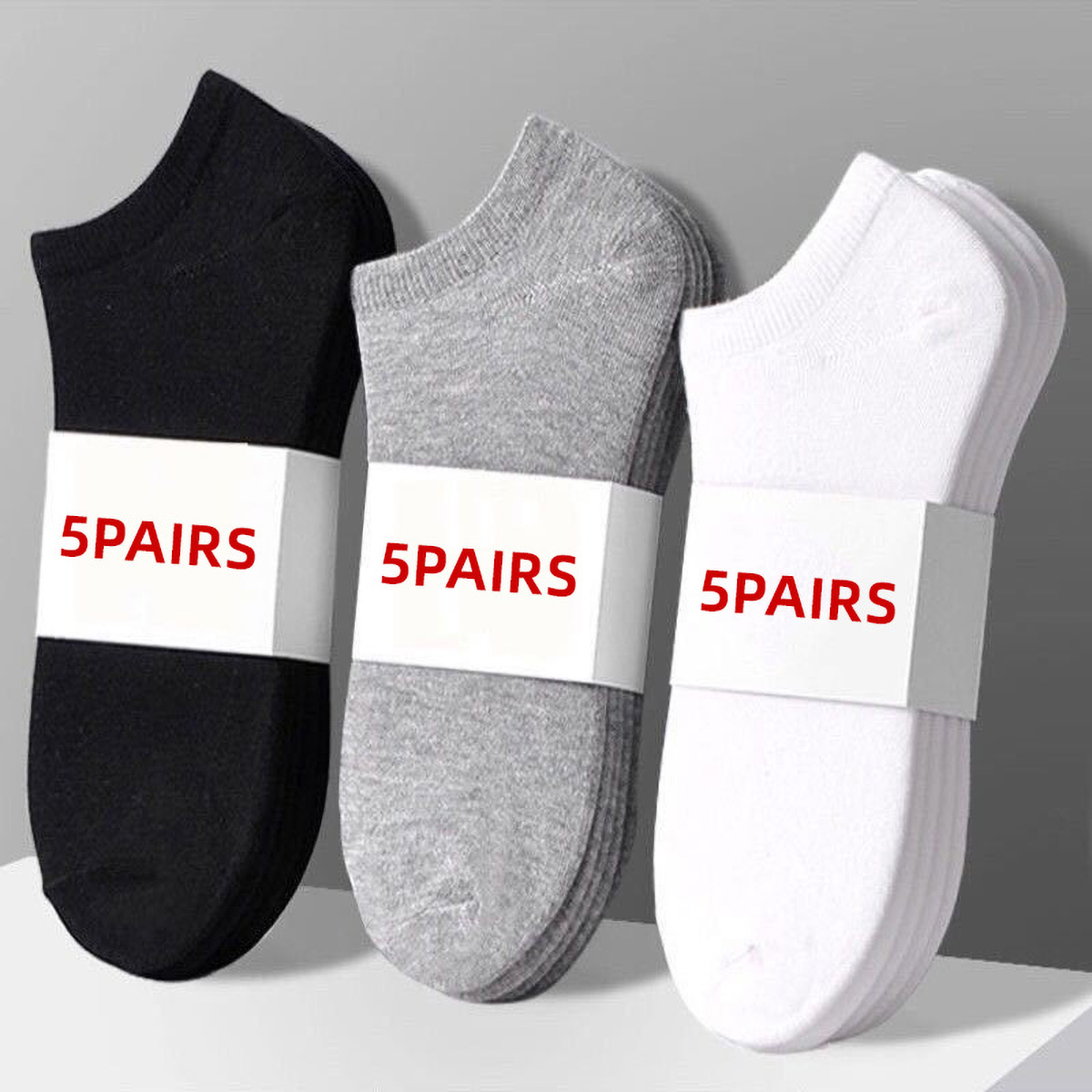 5 Pairs Unisex Casual Plain Co - đánh giá và giá Ankle Sock Low Cut
